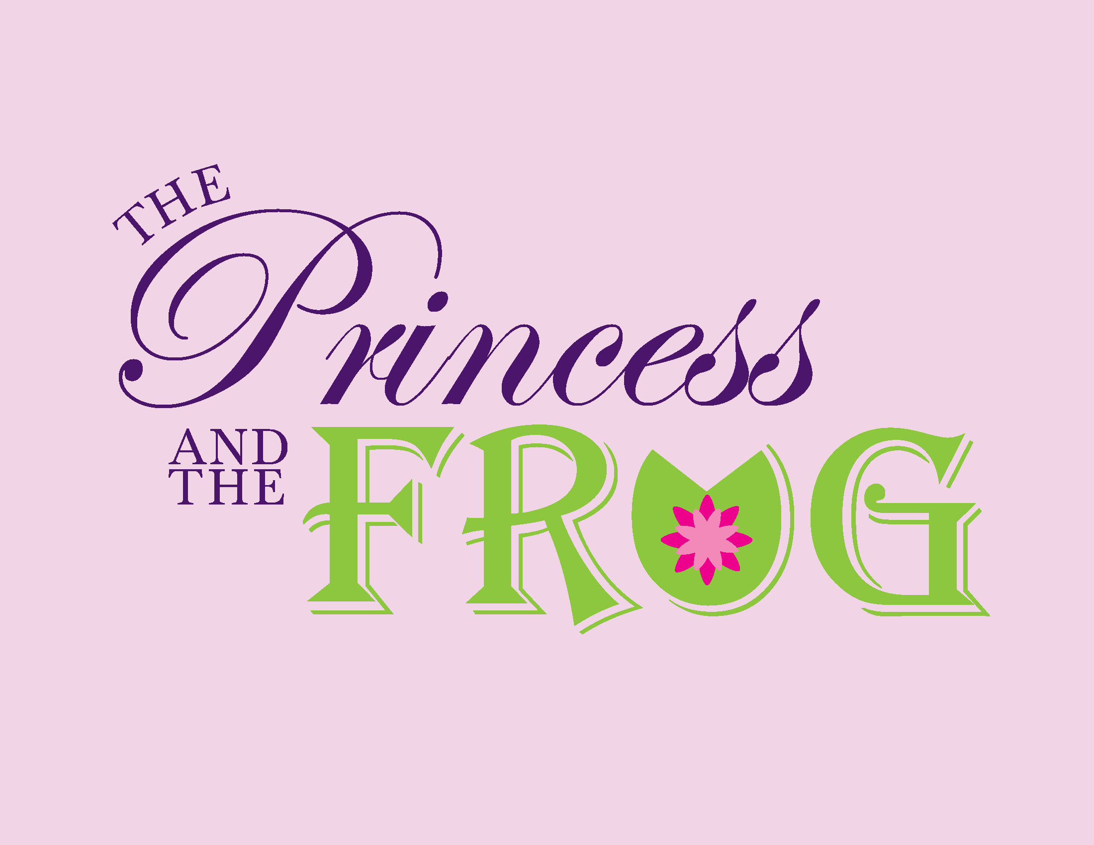 princess and the frog typography