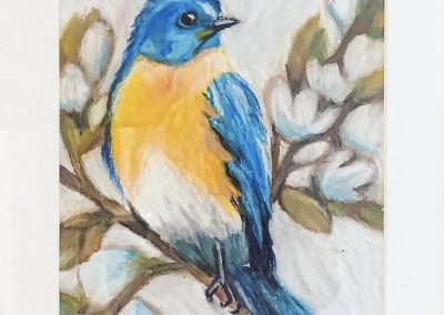Bird Oil Pastel Drawing