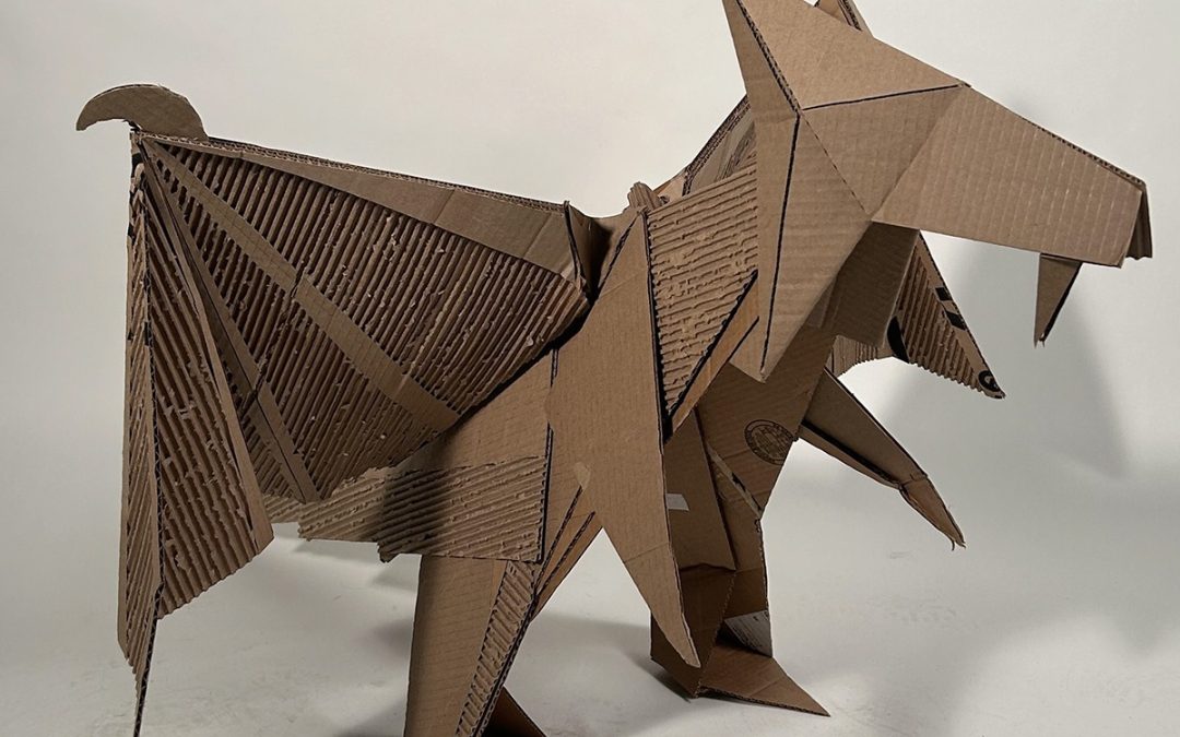 Origami Dragon Sculpture