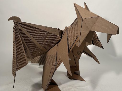 Origami Dragon Sculpture