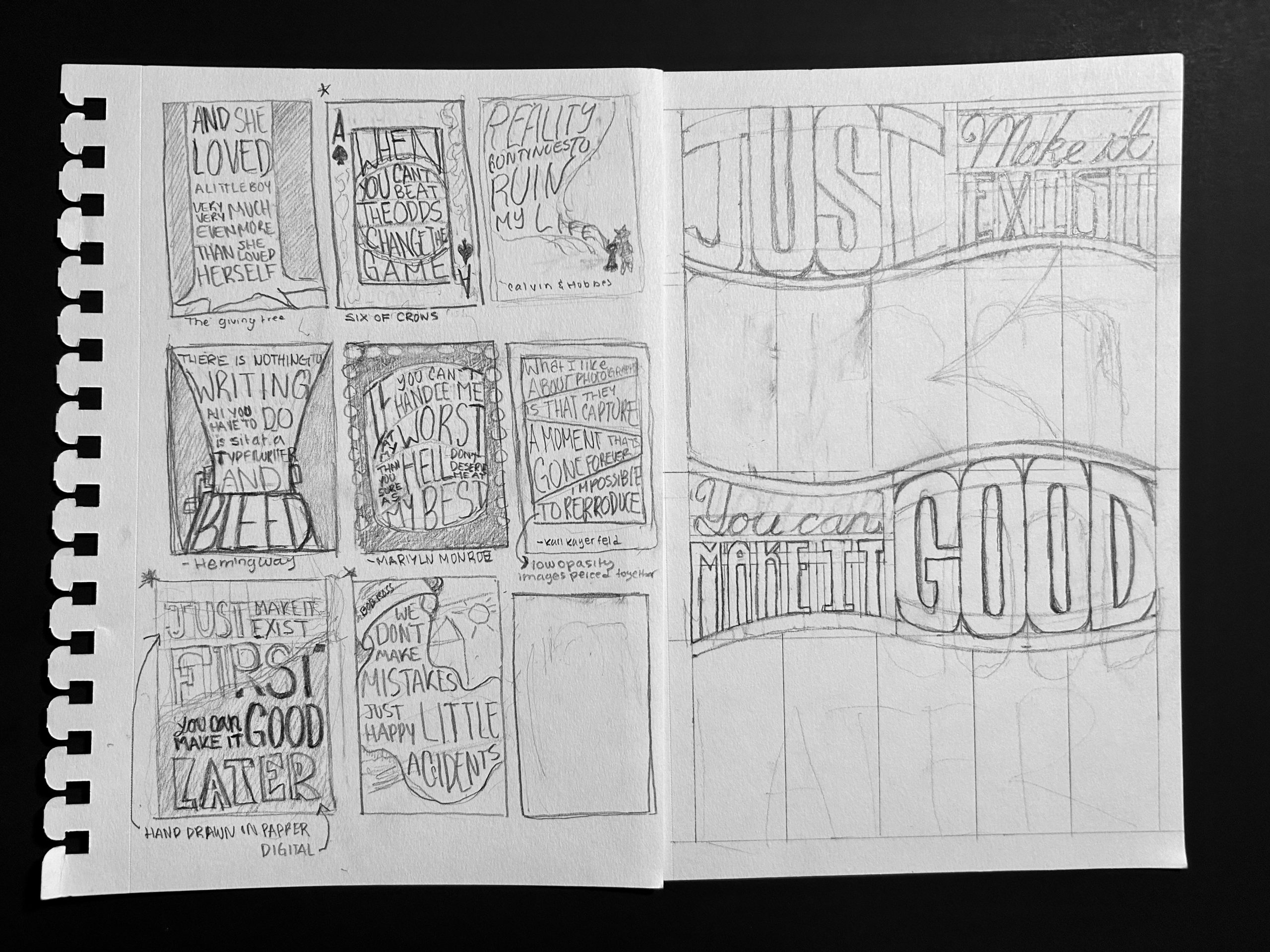 Quote poster brainstorming